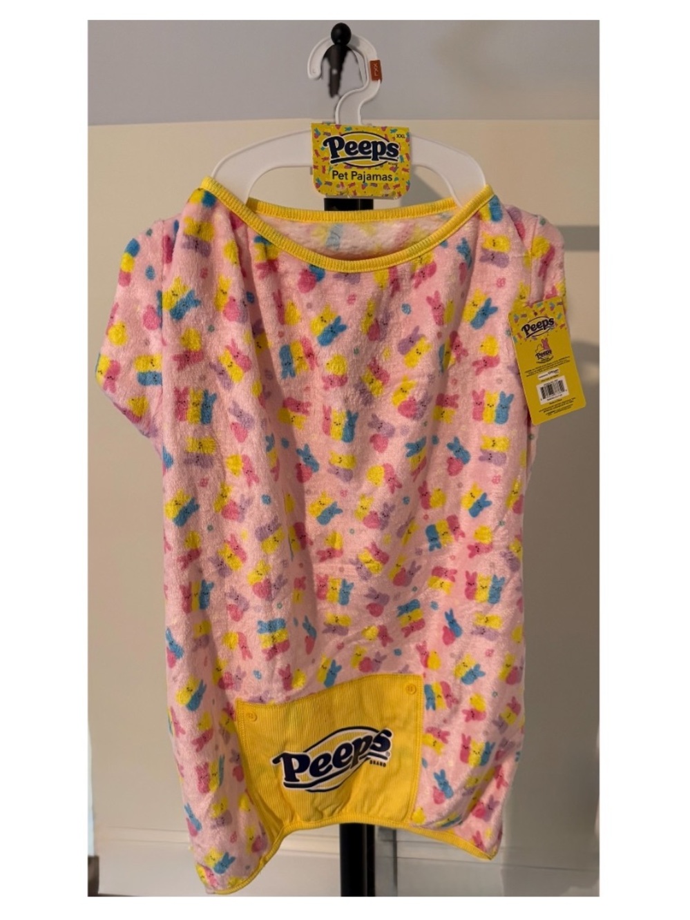 Peeps nwt size XXL pet dog pajamas costume with Multi Color Print